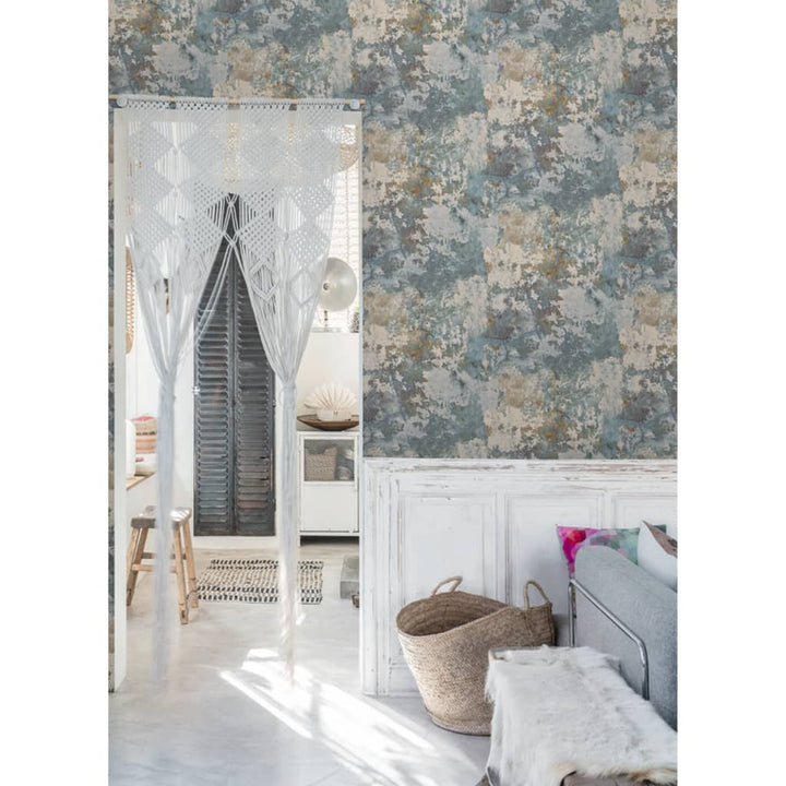 Dutch Wallcoverings Tapet Model Beton, Gri Și Verde