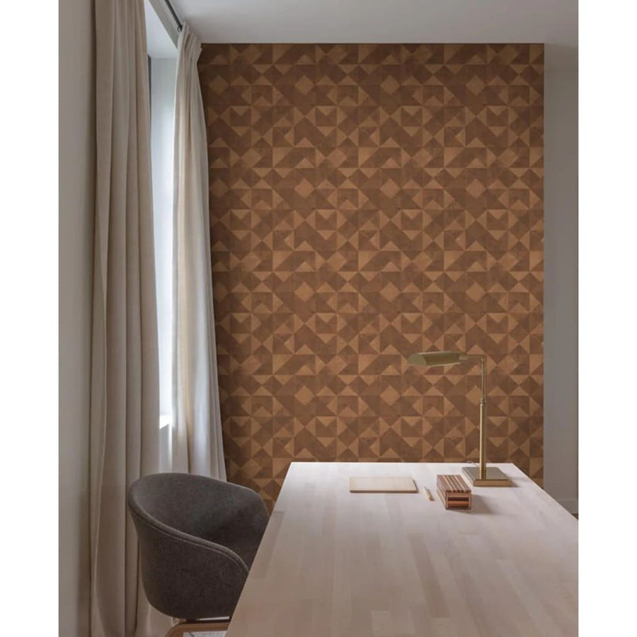 Noordwand Tapet „Topchic Graphic Shapes Facet”, Portocaliu Metalic