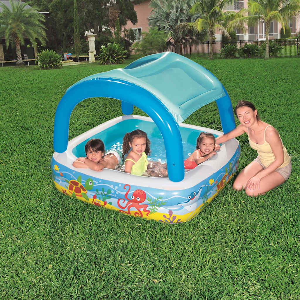 Bestway Piscină De Joacă & Baldachin, Albastru, , 52192