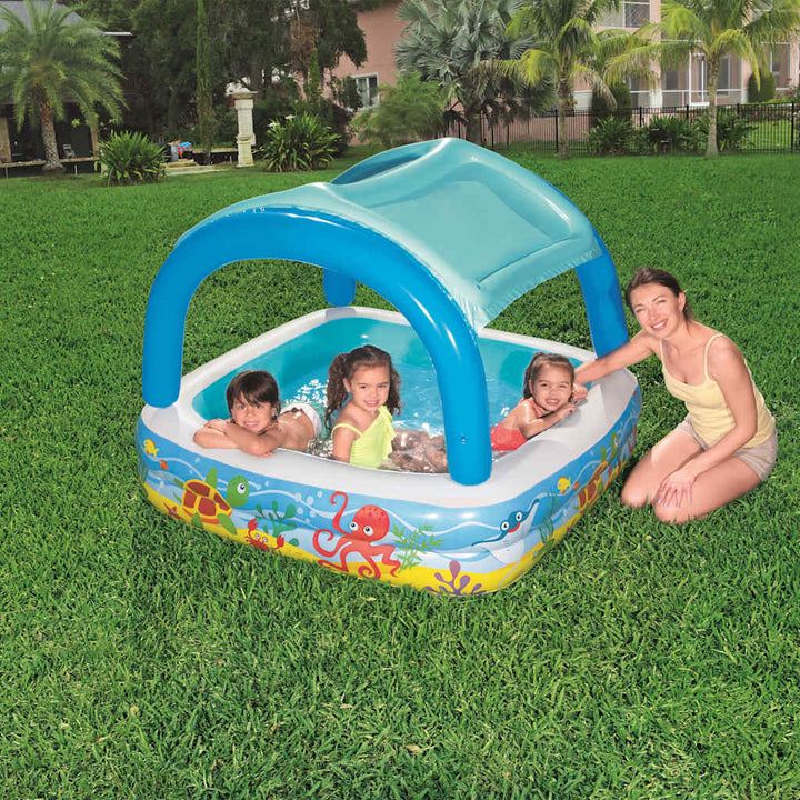 Bestway Piscină De Joacă & Baldachin, Albastru, , 52192