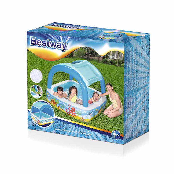 Bestway Piscină De Joacă & Baldachin, Albastru, , 52192