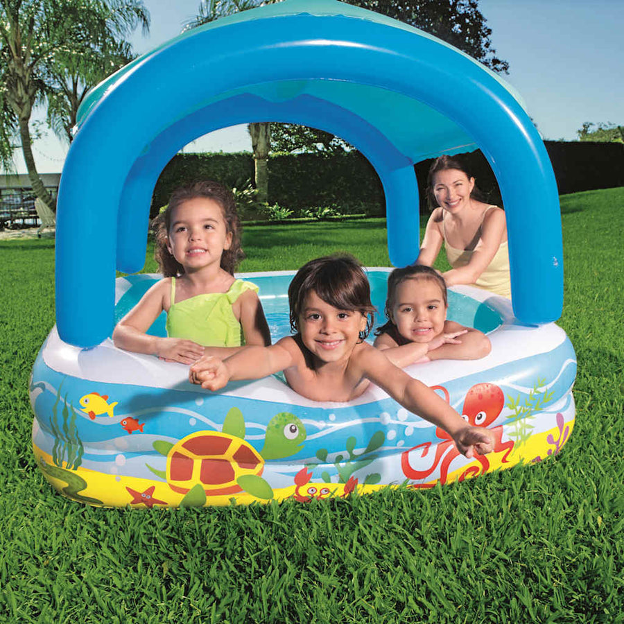 Bestway Piscină De Joacă & Baldachin, Albastru, , 52192