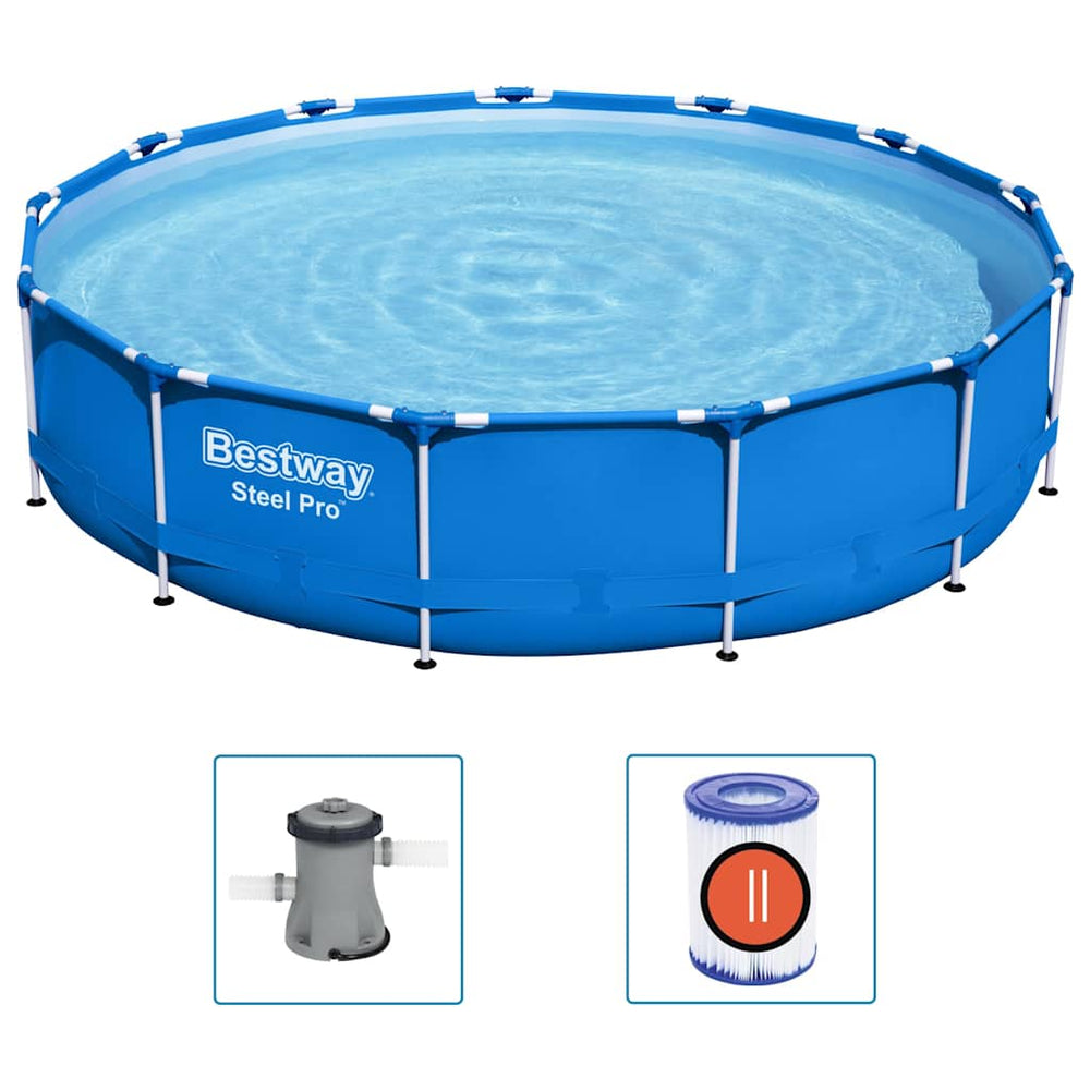 Bestway Piscină Cu Cadru Steel Pro, 396X84 Cm