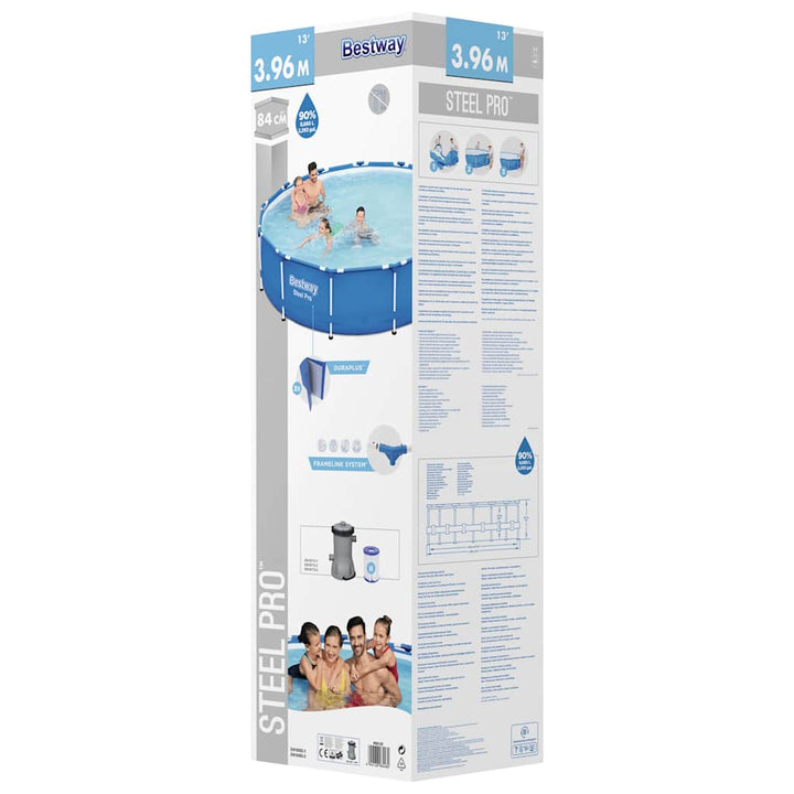 Bestway Piscină Cu Cadru Steel Pro, 396X84 Cm