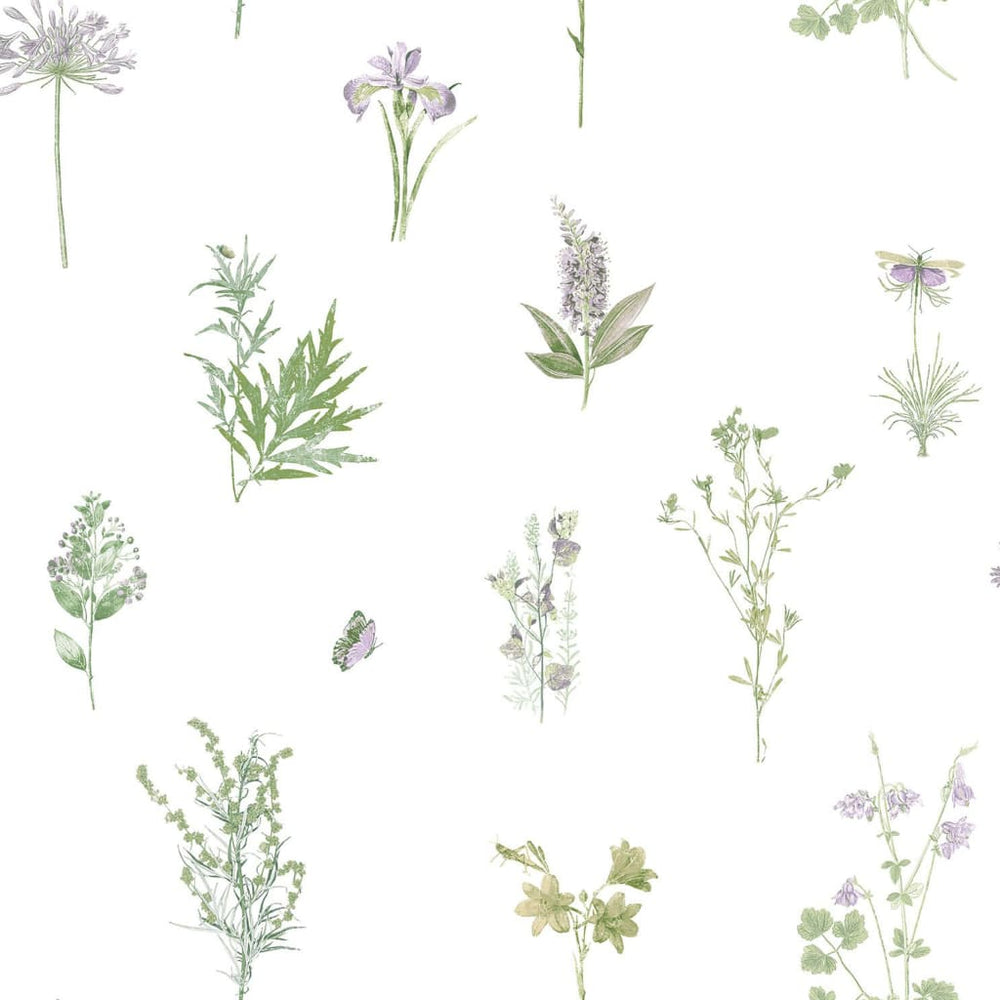 Noordwand Tapet &quot;Evergreen Herbs And Flowers&quot;, Alb