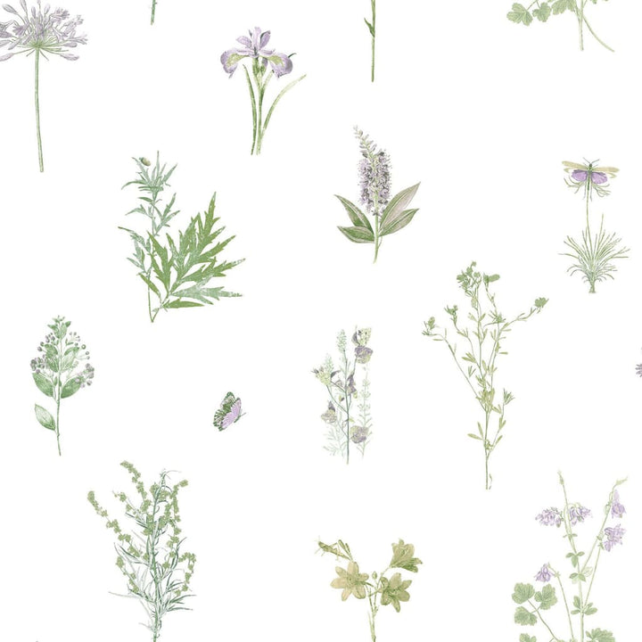 Noordwand Tapet &quot;Evergreen Herbs And Flowers&quot;, Alb
