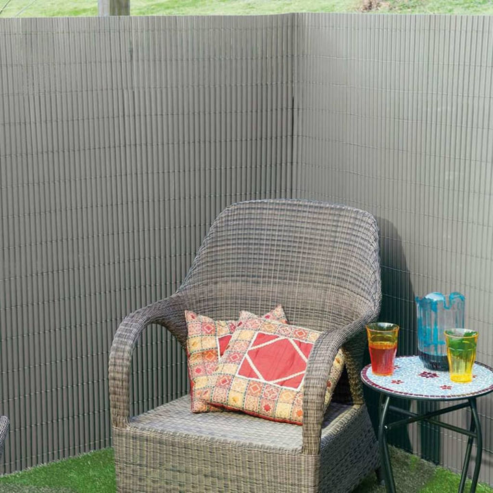 Nature Paravan De Grădină Cu Două Fețe, , 1,5 X 3 M, Pvc