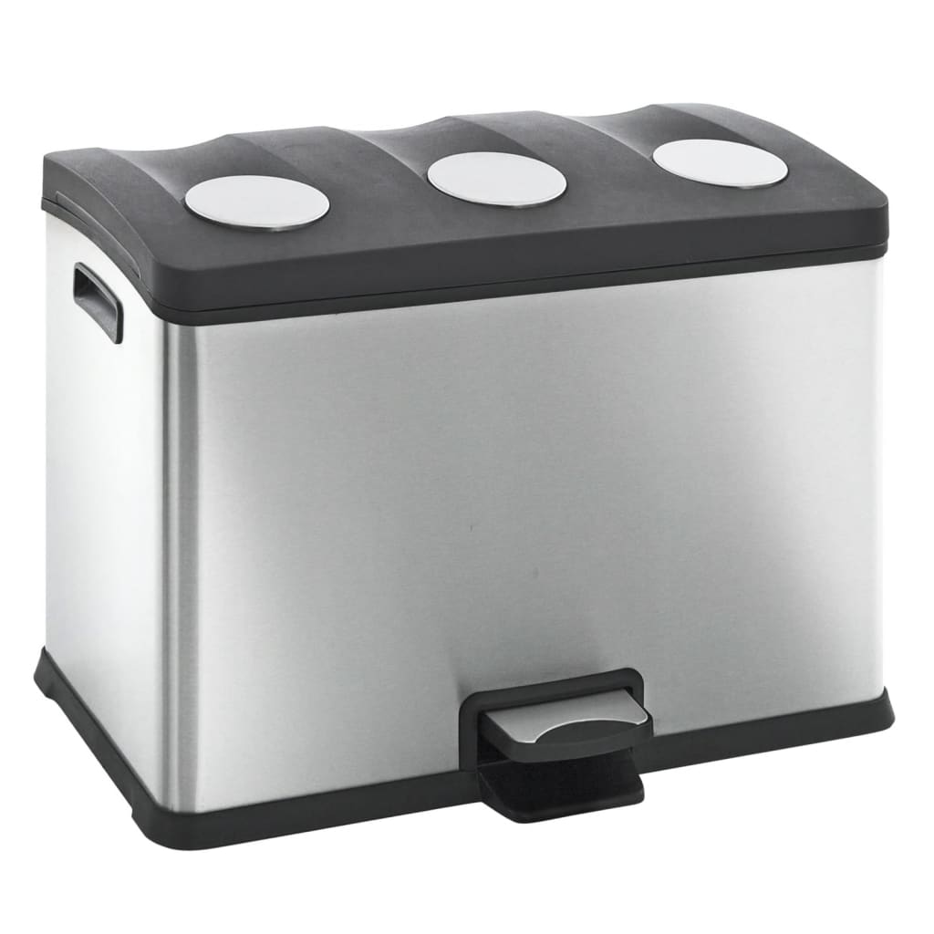 Eko Coș De Gunoi Cu Pedală Rejoice, Argintiu Mat, 3X12 L