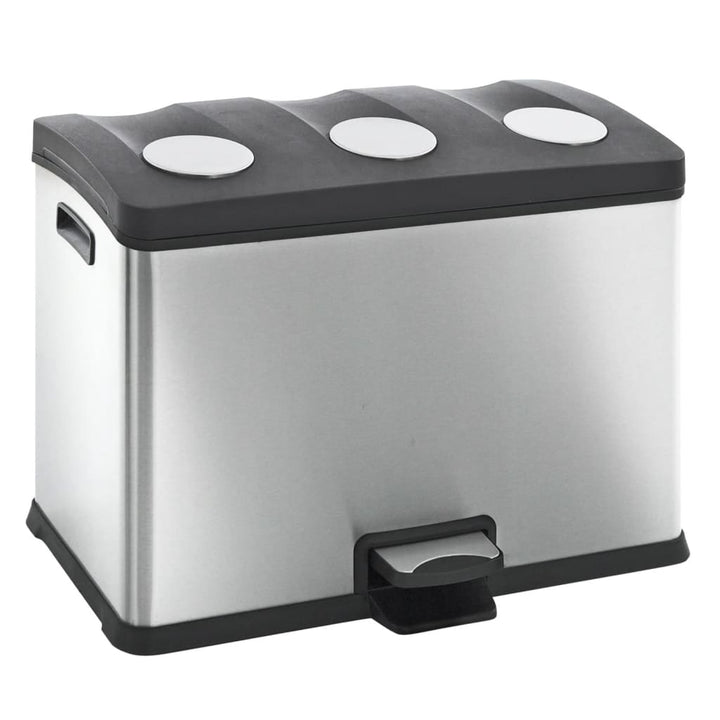 Eko Coș De Gunoi Cu Pedală Rejoice, Argintiu Mat, 3X12 L