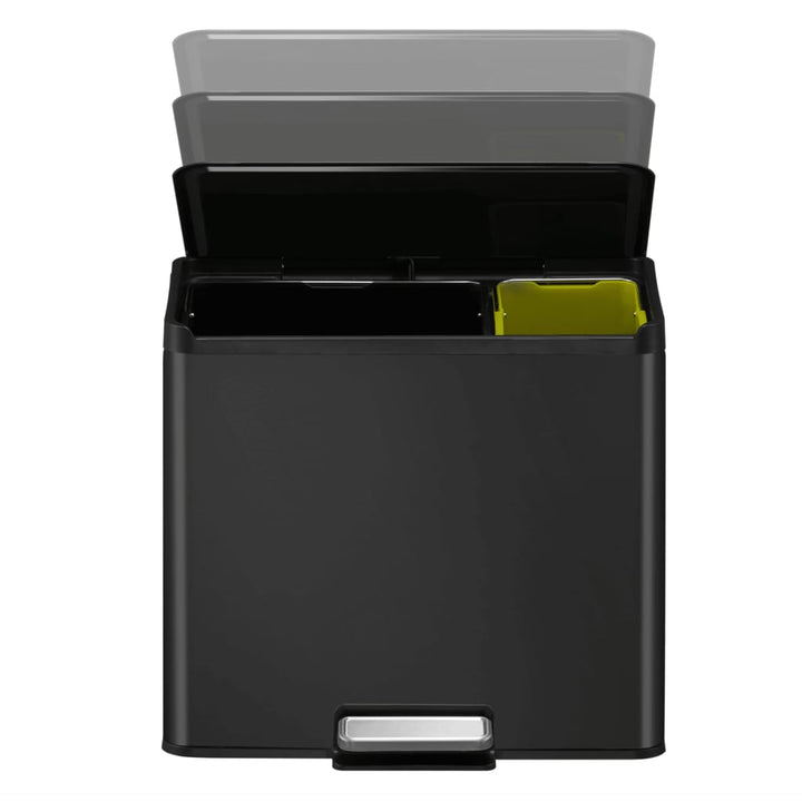 Eko Coș De Gunoi Cu Pedală Essential, Negru, 20+9 L