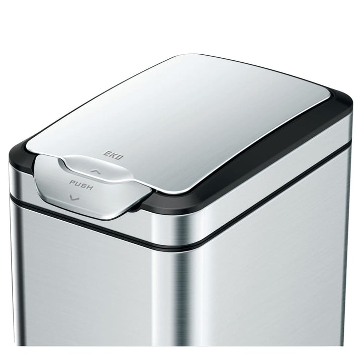 Eko Coș De Gunoi Touch Bar Tina, Argintiu Mat, 30 L