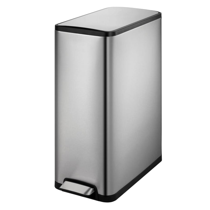 Eko Coș De Gunoi Cu Pedală „Ecoslim”, 2X20 L, Argintiu Mat