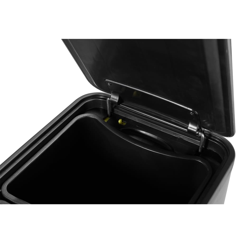 Eko Coș De Gunoi Cu Pedală „Ecoslim”, 2X20 L, Argintiu Mat