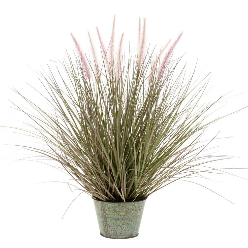 Emerald Iarbă Artificială Pennisetum 58 Cm În Ghiveci De Zinc