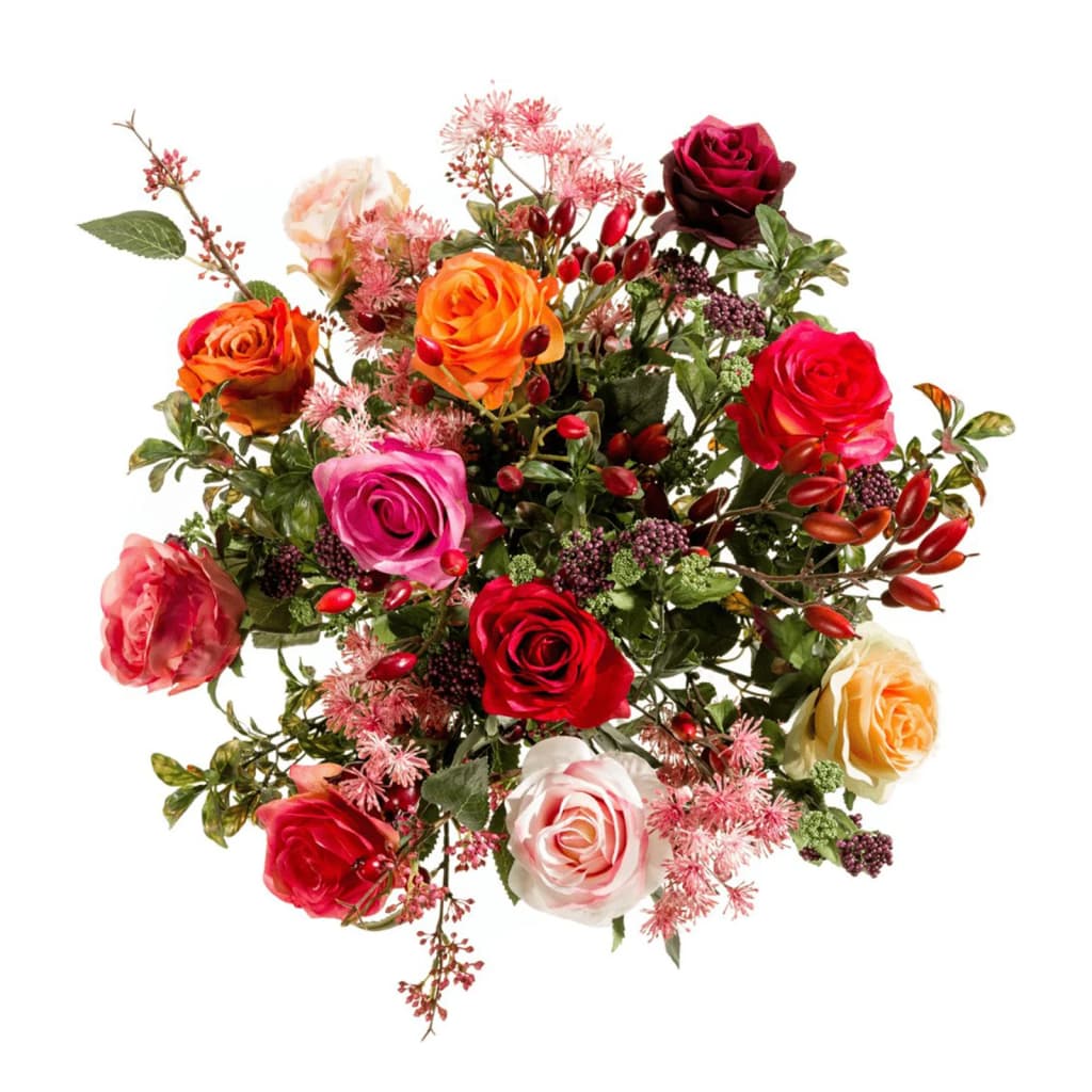 Emerald Buchet De Flori Artificial Flame Roses