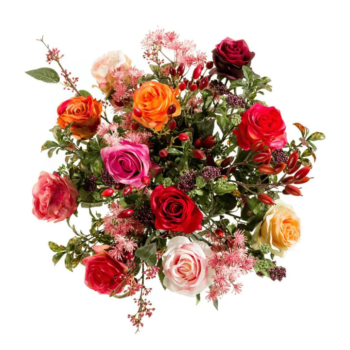 Emerald Buchet De Flori Artificial Flame Roses