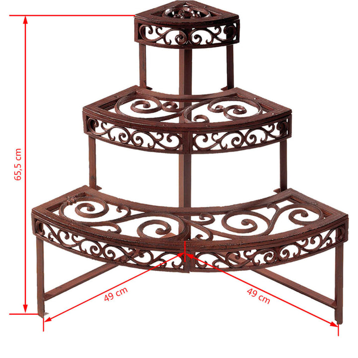Esschert Design Etajeră, Sfert De Cerc, Bph32