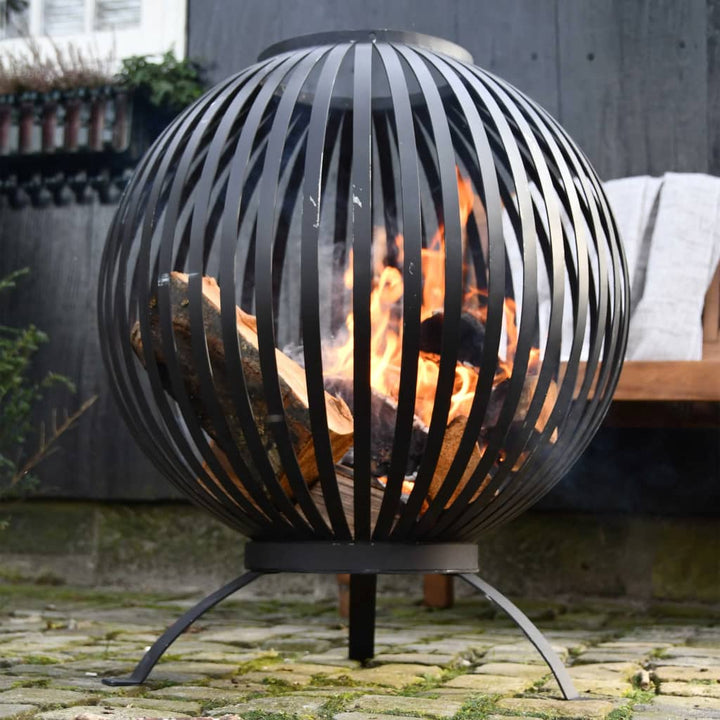 Esschert Design Bol Pentru Foc, Negru, Benzi Oțel Carbon Ff400