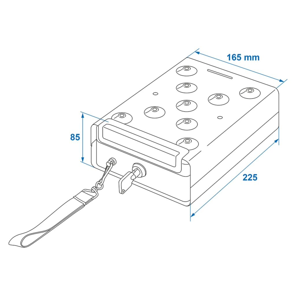 Proplus Seif Din Oțel Cu Suport, 225X165X85 Mm