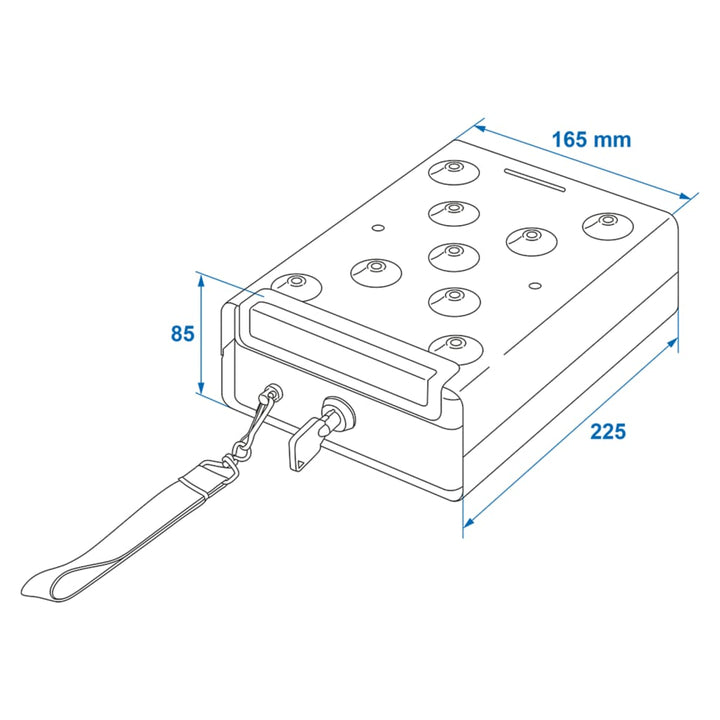 Proplus Seif Din Oțel Cu Suport, 225X165X85 Mm