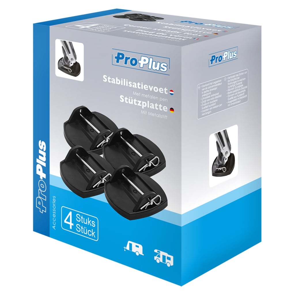 Proplus Set Suporturi Rulotă Cu Știfturi Metalice, 4 Buc., 361528