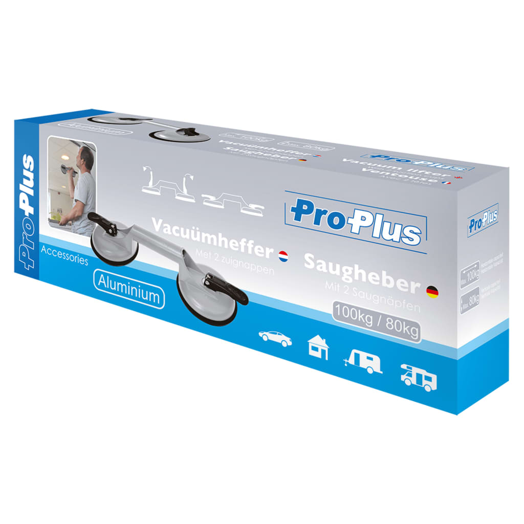 Proplus Dispozitiv De Ridicare Cu 2 Ventuze, Aluminiu