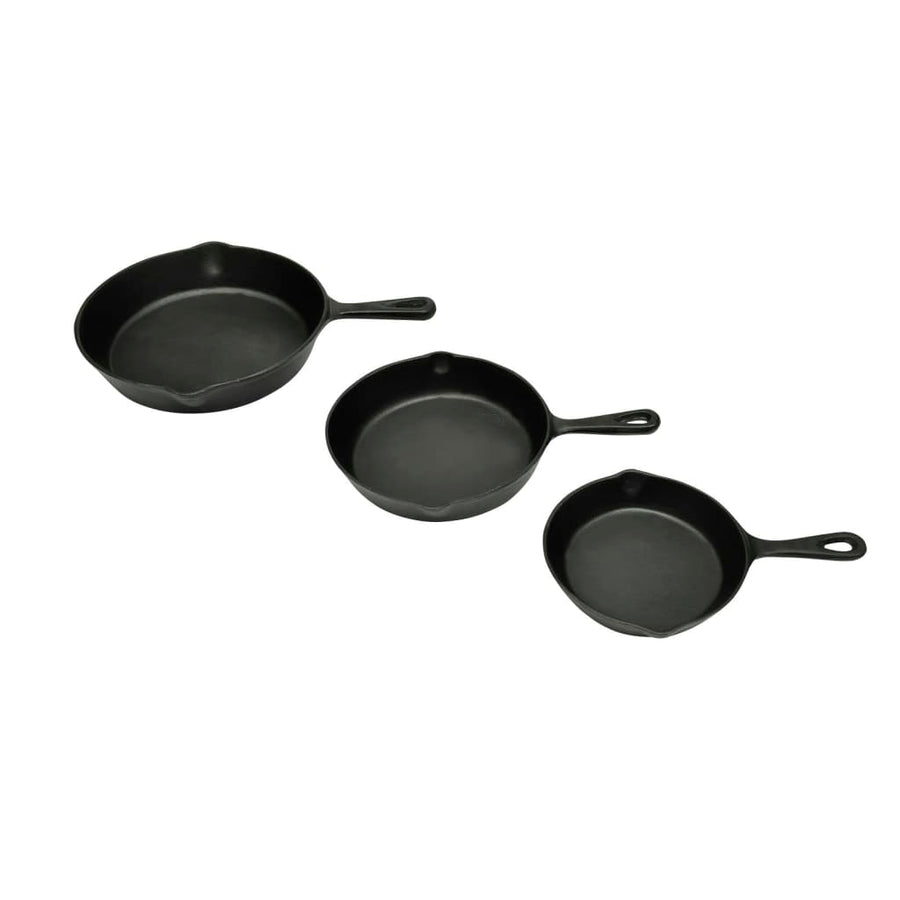 Set 3 Tigăi Din Fontă