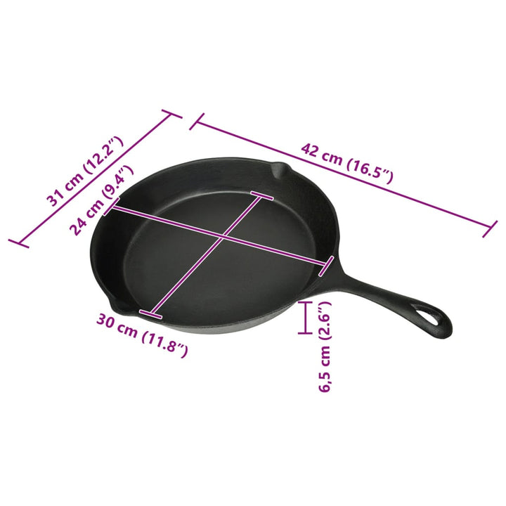 Tigaie Din Fontă Rotundă 30 Cm