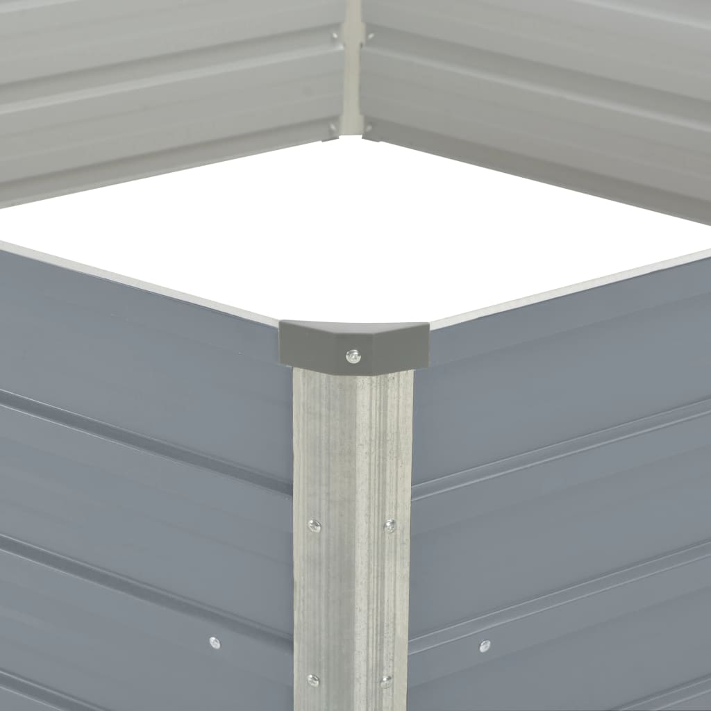 Pat Înalt Cu Straturi, 129X129X46 Cm, Oțel Galvanizat,