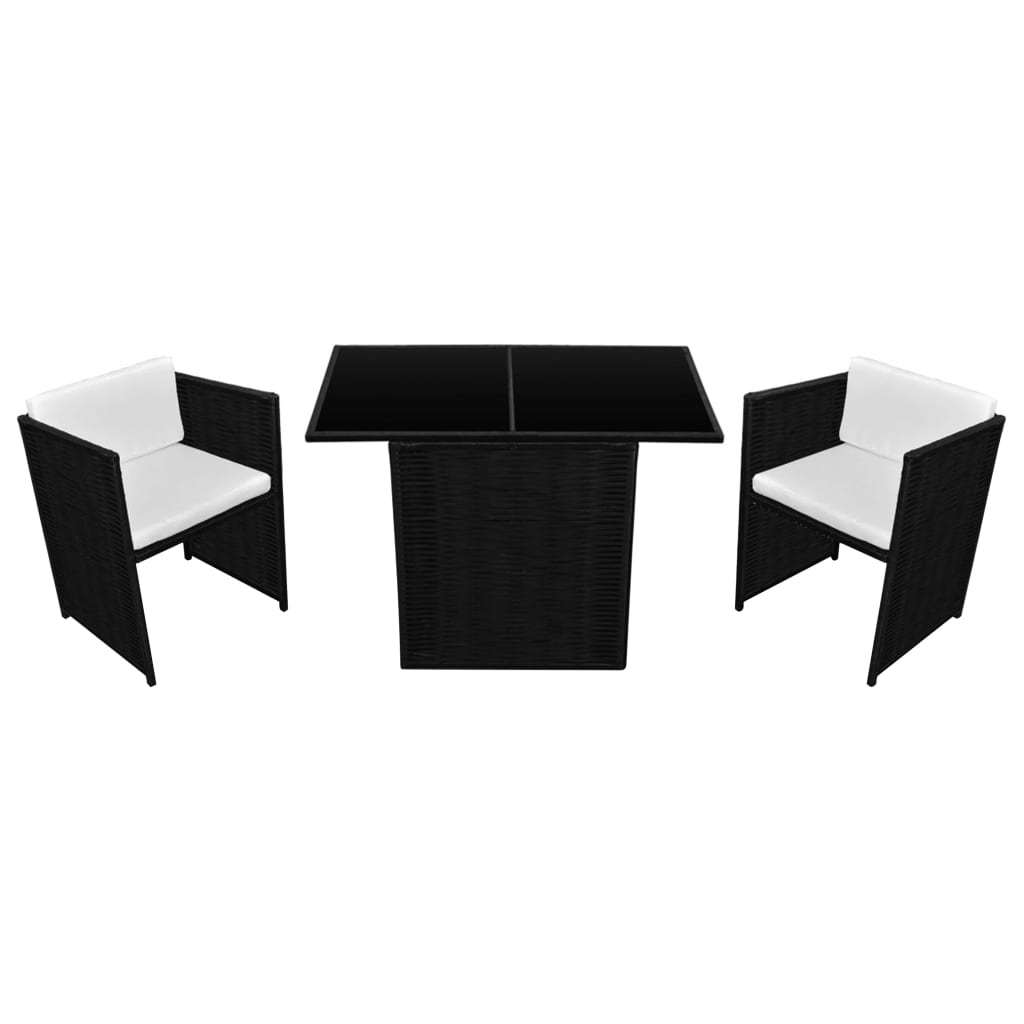 Set Bistro Cu Perne, 3 Piese, , Poliratan