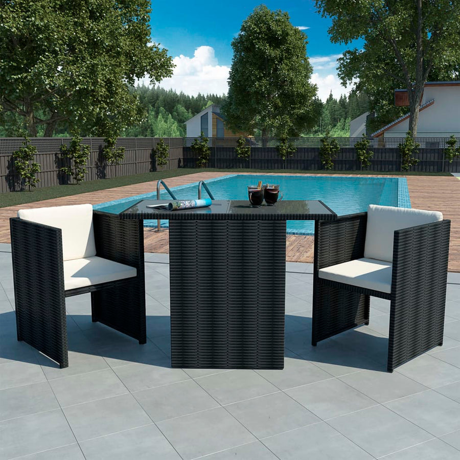 Set Bistro Cu Perne, 3 Piese, , Poliratan