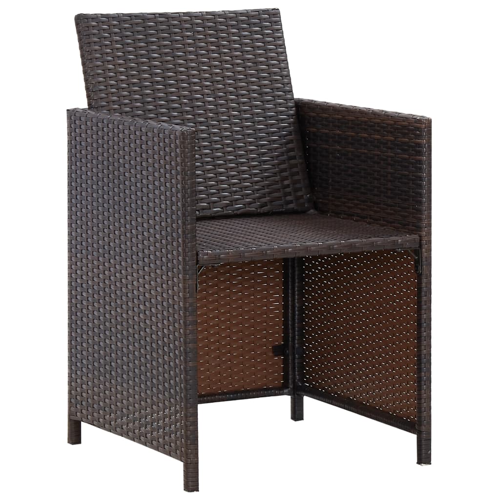 Set Mobilier De Exterior Cu Perne, 9 Piese, , Poliratan