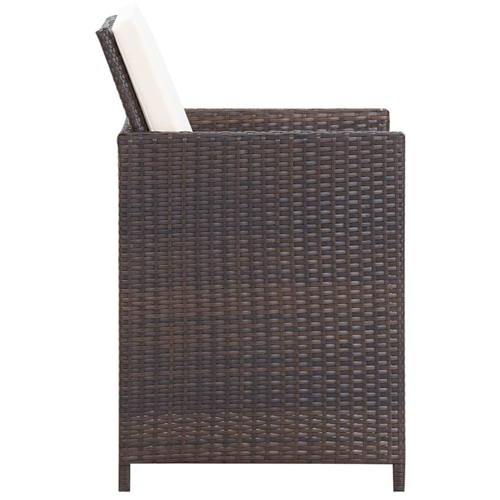 Set Mobilier De Exterior Cu Perne, 9 Piese, , Poliratan