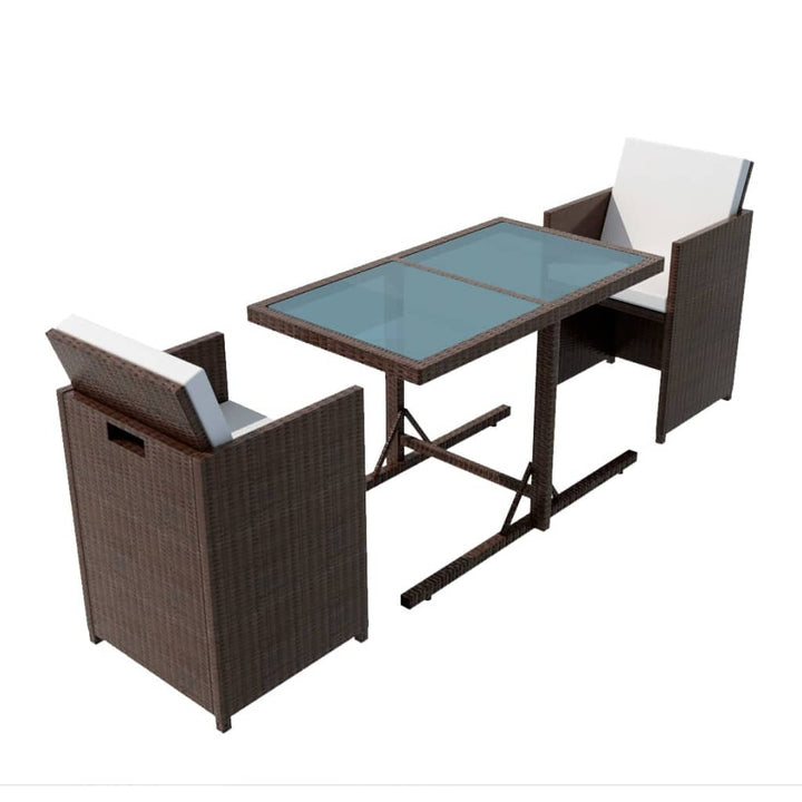 Set Bistro Cu Perne, 3 Piese, , Poliratan