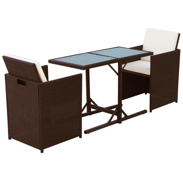 Set Bistro Cu Perne, 3 Piese, , Poliratan