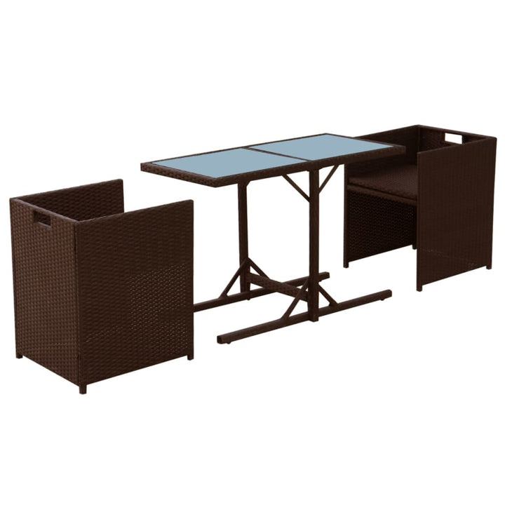 Set Bistro Cu Perne, 3 Piese, , Poliratan