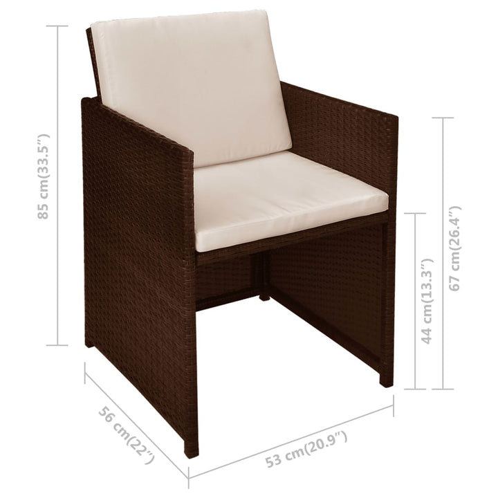 Set Bistro Cu Perne, 3 Piese, , Poliratan