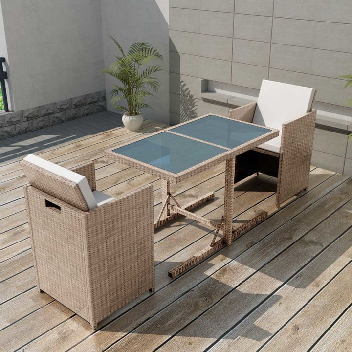Set Bistro Cu Perne, 3 Piese, , Poliratan