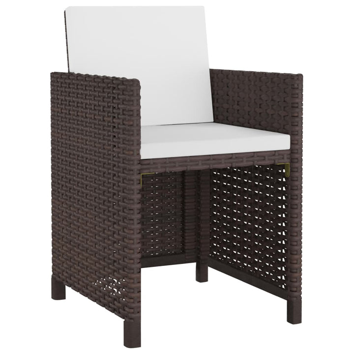 Set Mobilier De Exterior Cu Perne, 11 Piese, , Poliratan
