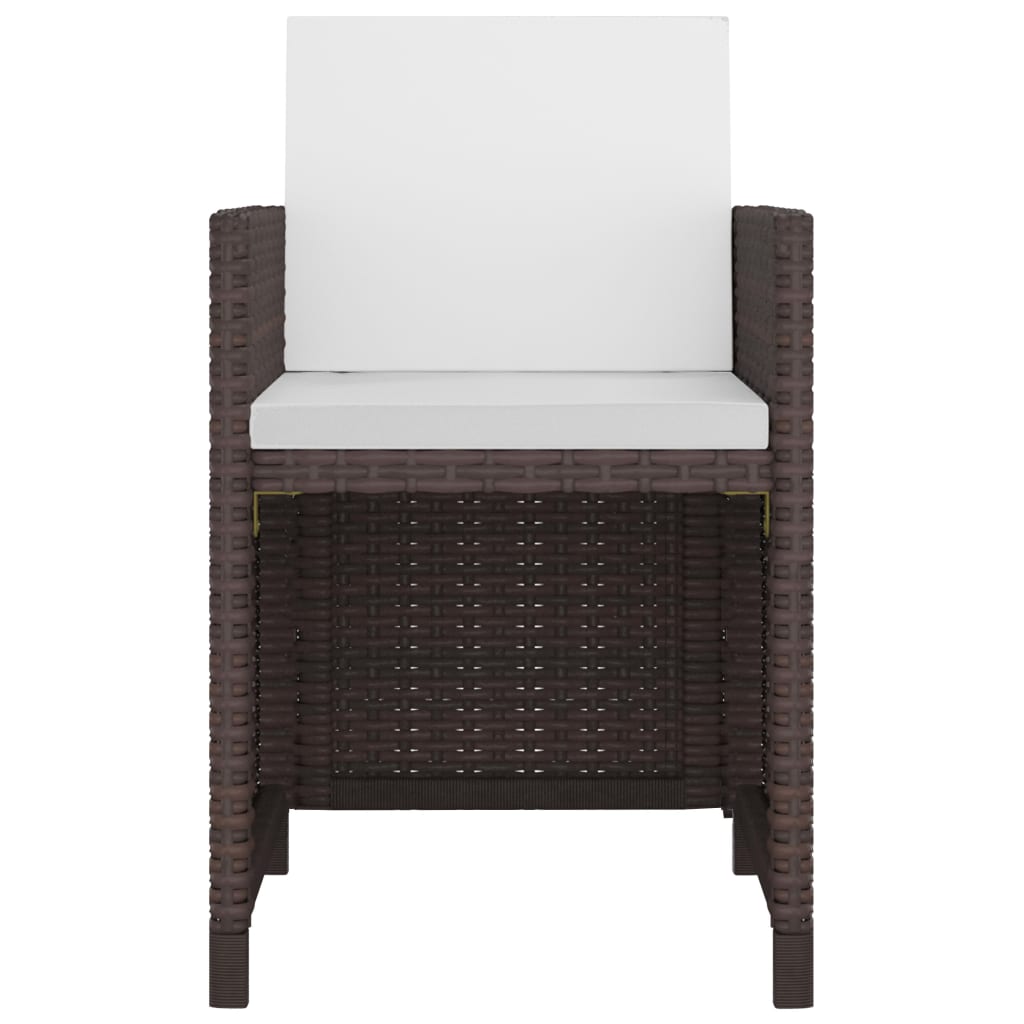 Set Mobilier De Exterior Cu Perne, 11 Piese, , Poliratan
