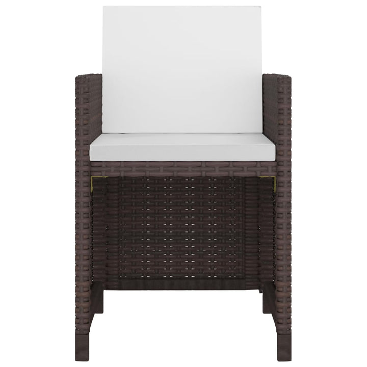 Set Mobilier De Exterior Cu Perne, 11 Piese, , Poliratan