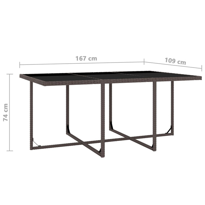 Set Mobilier De Exterior Cu Perne, 11 Piese, , Poliratan