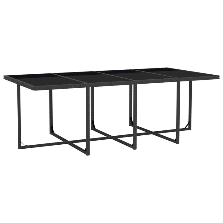 Set Mobilier De Exterior Cu Perne, 13 Piese, Negru, Poliratan