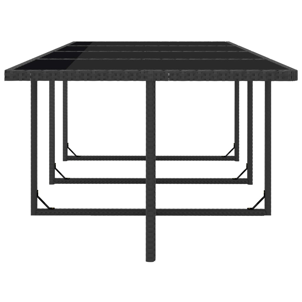 Set Mobilier De Exterior Cu Perne, 13 Piese, Negru, Poliratan