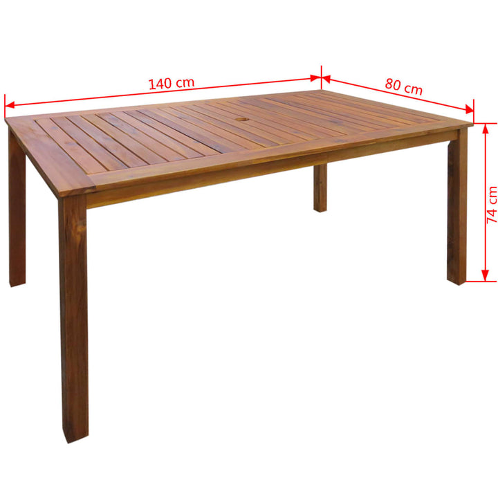 Set Mobilier De Exterior, 7 Piese, Lemn Masiv De Acacia