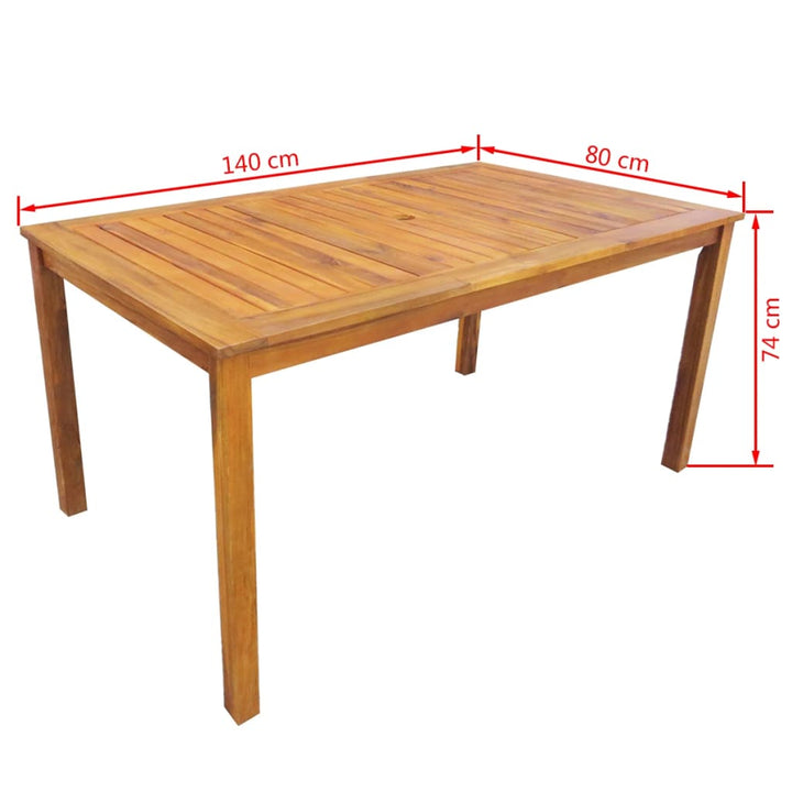 Set Mobilier De Exterior, 7 Piese, Lemn Masiv De Acacia