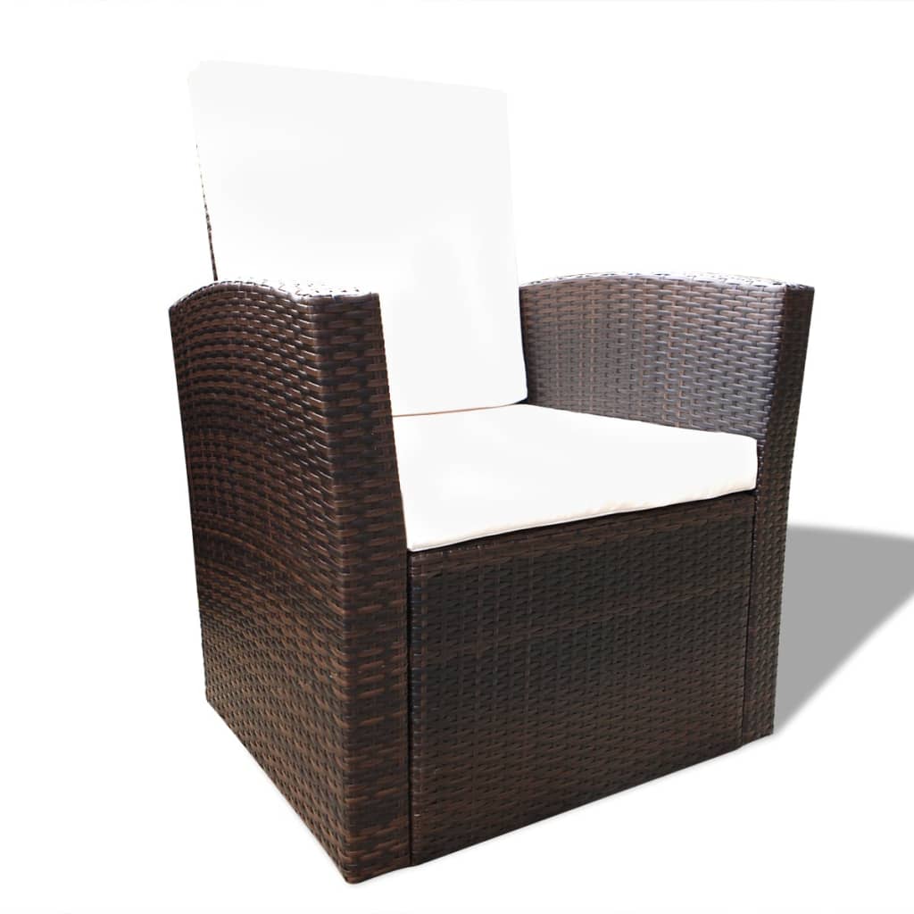 Set Mobilier De Grădină Cu Perne, 4 Piese, , Poliratan