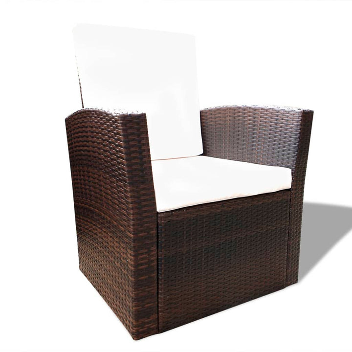 Set Mobilier De Grădină Cu Perne, 4 Piese, , Poliratan
