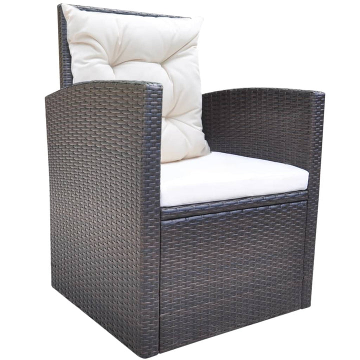 Set Mobilier De Exterior Cu Perne, 6 Piese, , Poliratan