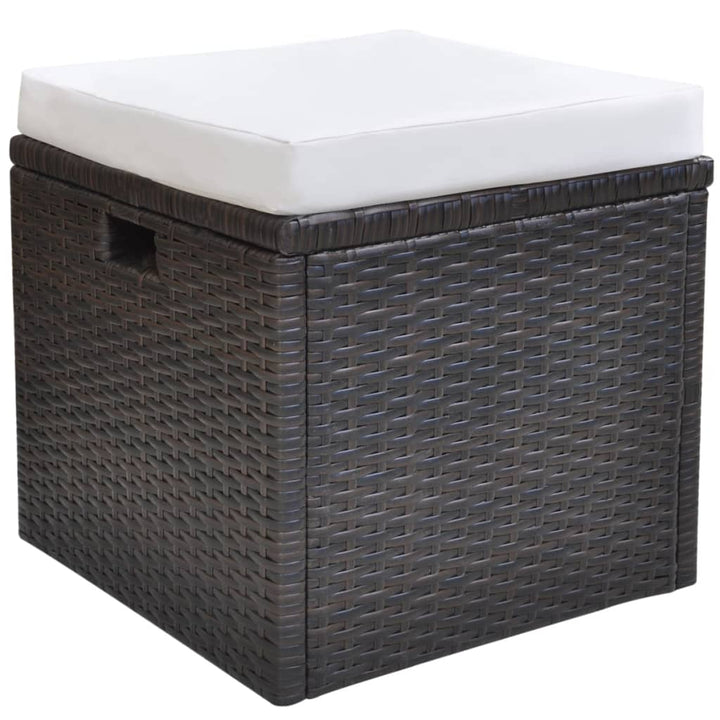 Set Mobilier De Exterior Cu Perne, 6 Piese, , Poliratan
